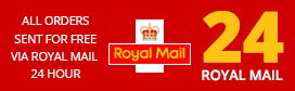 All orders sent for FREE via Royal Mail 24 Hour Service